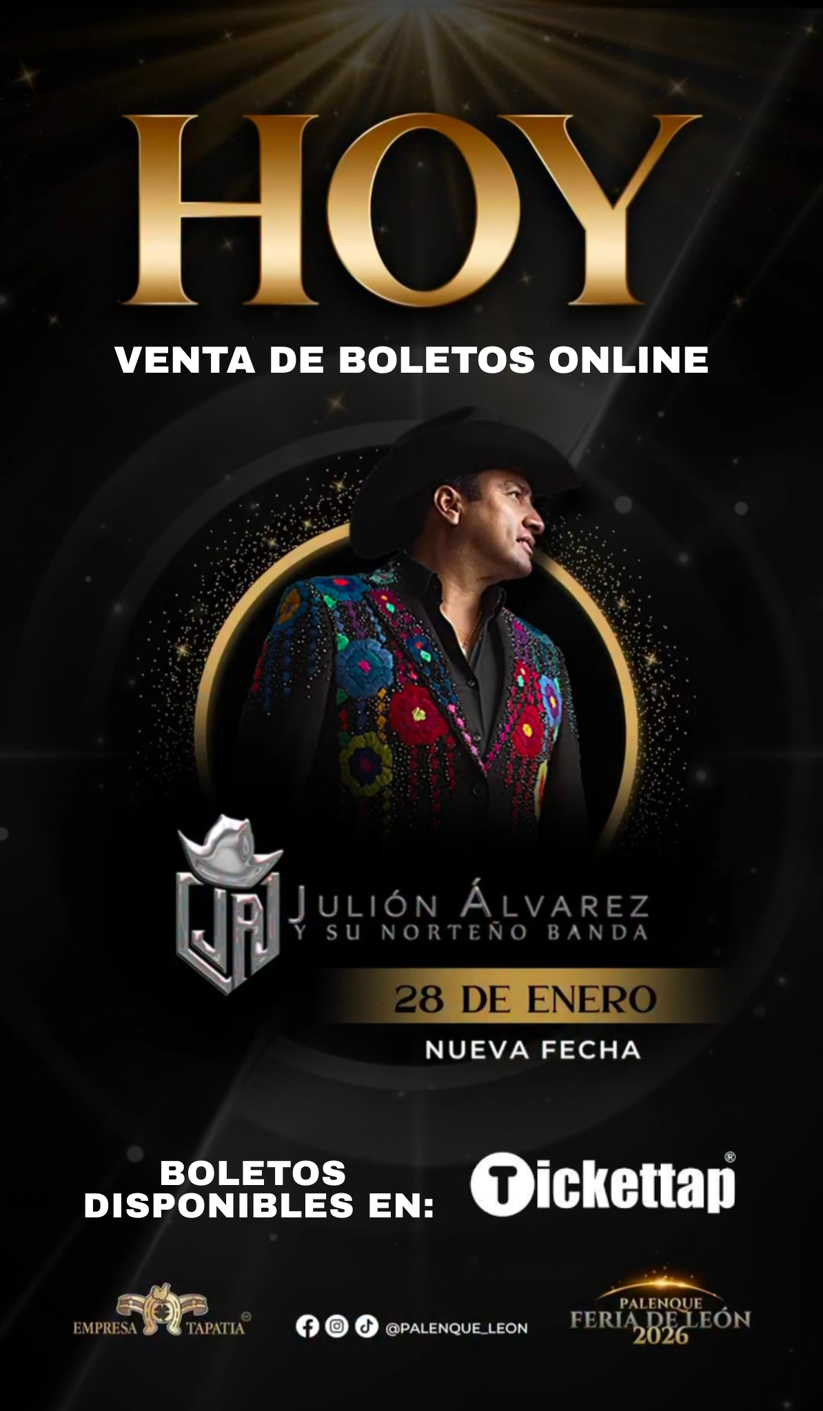 Julión Álvarez – 28 de enero de 2026 Nueva fecha